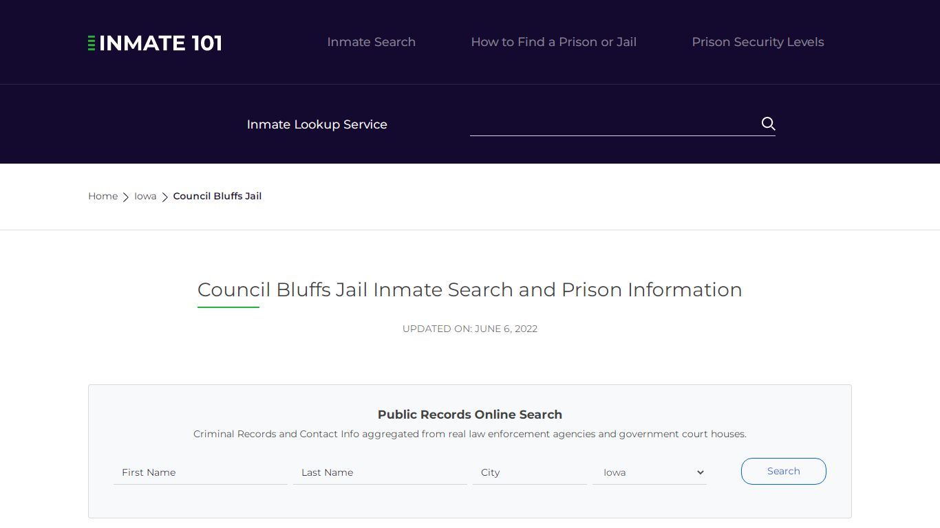Council Bluffs Jail Inmate Search, Visitation, Phone no ...